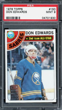 1978-79 TOPPS #150 DON EDWARDS GRADED PSA 9 MINT (only 6 HIGHER) BUFFALO SABRES