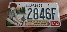 plaque immatriculation américaine Idaho Usa american license plate Forests