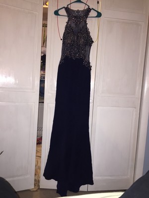 camille la vie navy blue dress