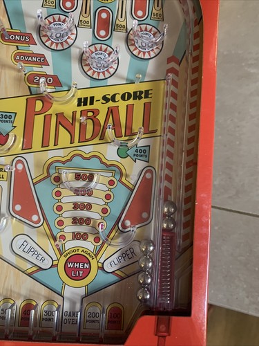 Classic Pinball Game Toy Schylling Classic Handheld Pin Ball Tin New - Picture 3 of 4