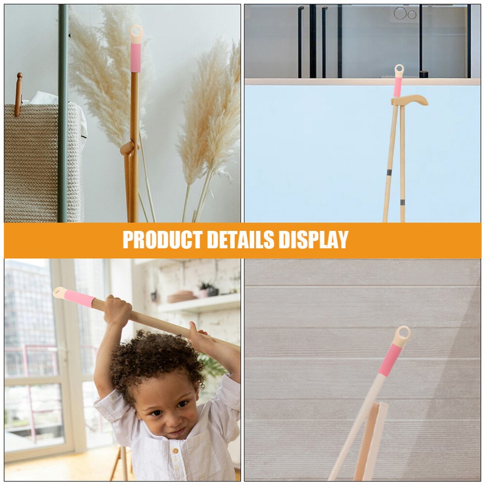 5pcs Plastic Sweeping Broom Handle Grip Sleeve Clothes Rail Mop Stick