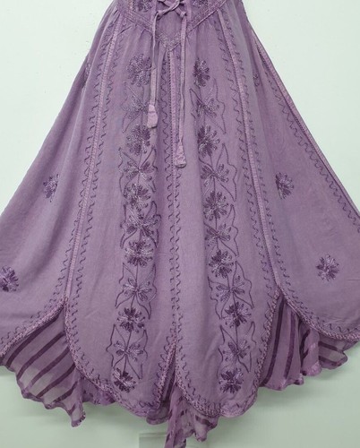 Midi Bohemian Dress Bridesmaid Party Corset Pagan Lace up 10 12 14 16 18 20 22 - Picture 62 of 83