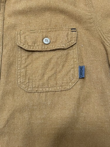 CROME INDUSTRIES MENS L/S BUTTON UP 100% COTTON SHIRT BROWN/BLUE LOT OF 2 SZ M - Picture 14 of 21