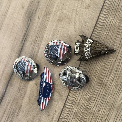 Motorcycle Pin Lot Biketoberfest Daytona Bike Week Lapel Pinbacks Set Of 5 - Picture 6 of 9