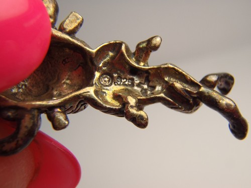 925 Solid Sterling 3D Buffalo Man Pendant 1 1/4" Long - Picture 7 of 15