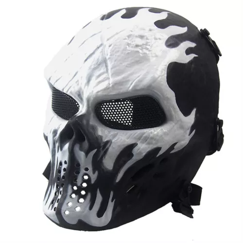 Equipo táctico Airsoft Paintball cara completa combate cráneo juego máscara proteger exterior - Imagen 14 de 30