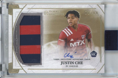2022 Topps Renaissance MLS Relics Gold 1/10 Justin Che #AR-JC2 Rookie Auto RC