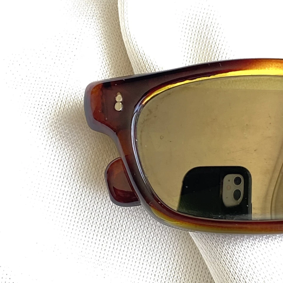 MCM Vintage 50s 60s Mod Brown Beatnik Slim Sunglasses - Mirror - JAPAN - UNISEX - Image 4 of 4