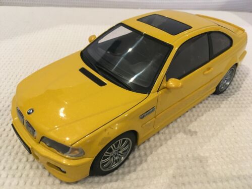 1:18 BMW M3 Coupé E46 żółty od AutoArt - w pudełku - Zdjęcie 1 z 5