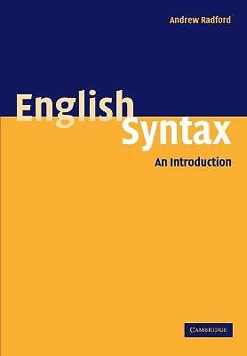 English Syntax An Introduction Radford Paperback Cambridge University Press