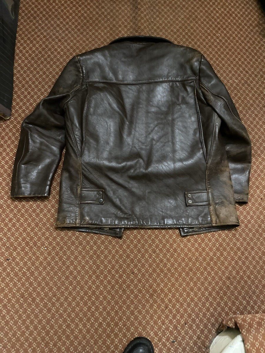 OLD vintage leather jacket FRANCE 短丈 OLD vintage leather jacket FRANCE 短丈 - メルカリ