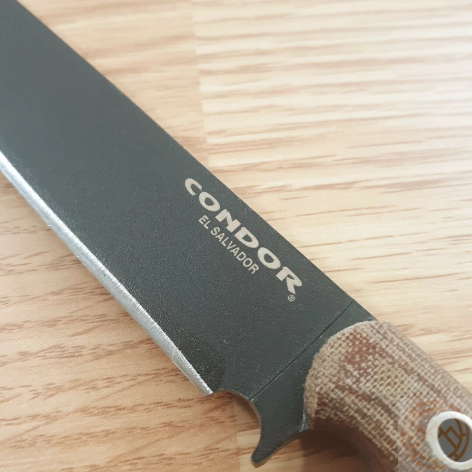 Cuchillo fijo Condor Skirmish 5.5 1075HC hoja de acero lona natural mango Micarta Foto 4 de 4
