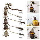 HERCHR Kerzenlöscher Set – 3-teilige Glockenförmige Dochtlöscher Mit Langem Griff, Goldfarben & Rutschfest