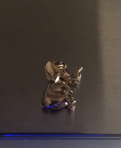 Vintage Georg Jensen 9ct Gold Elephant Pendant Charm w/ Ruby Eyes London 1963 - Picture 9 of 12