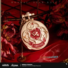 Official Honkai: Star Rail Argenti Imitation Pocket Watch Metal Keychain Pendant