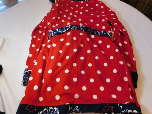 Insomniax Women's Ladies Bath Robe Terry Cloth Red Long Sleeve L large NWT - 第 4/4 張圖片