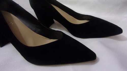 Marc Fisher Women's Caitlin Suede Leather Chunky Heel Point Toe Pumps Shoes 9.5M - Picture 2 of 12