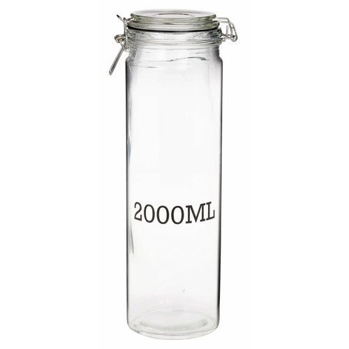 Tarro de almacenamiento de vidrio grande sellado hermético con tapa abrazadera de metal cocina alta cruet - Imagen 10 de 12