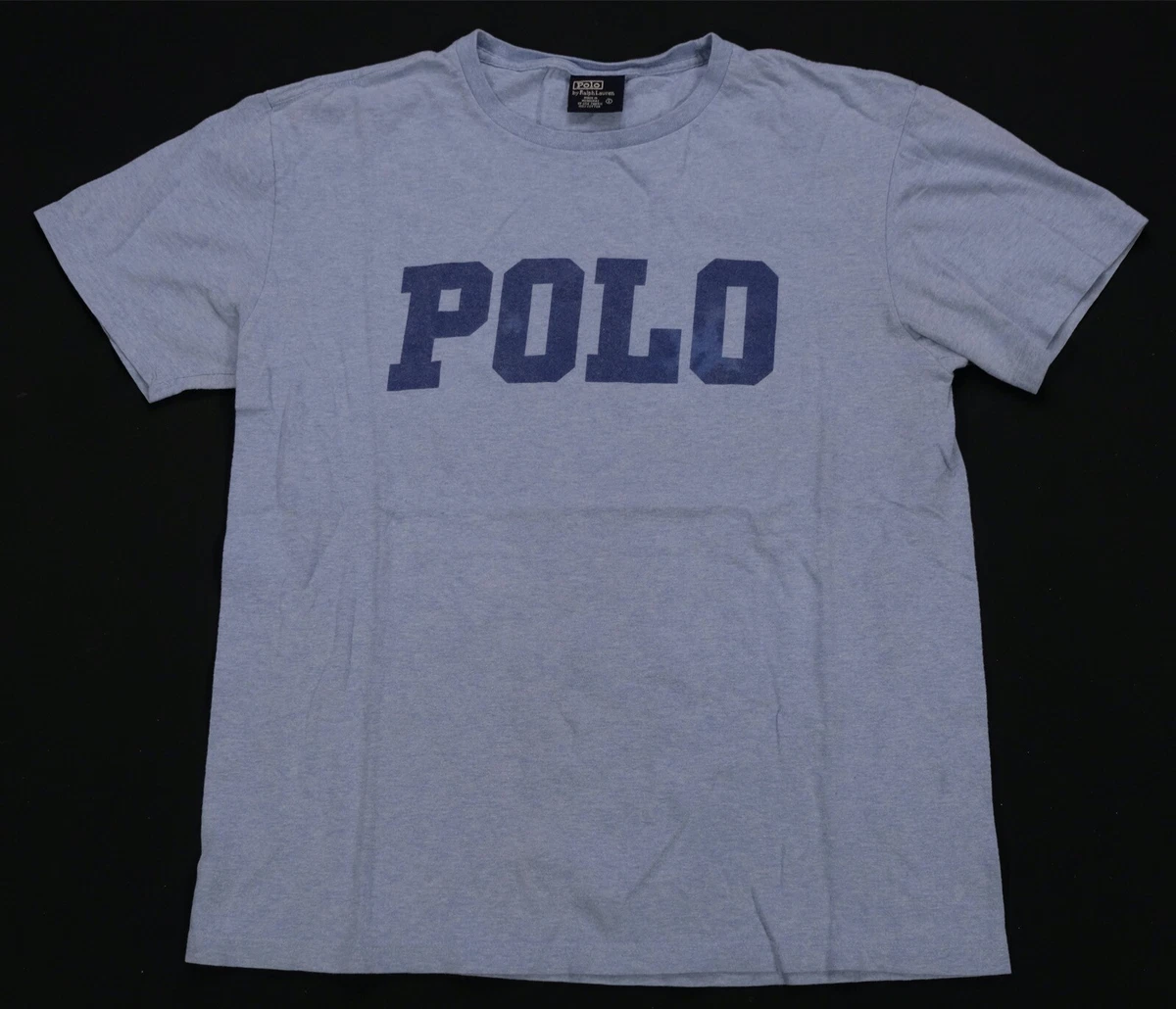 Rare Vintage POLO Ralph Lauren Spell Out Block Letters T Shirt 90s