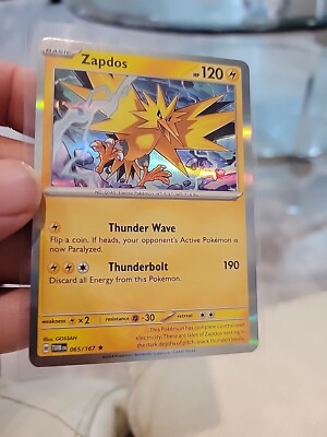 zapdos pokemon card ebay Zapdos 065/167 Holo Rare Scarlet & Violet Twilight Masquerade Pokemon TCG