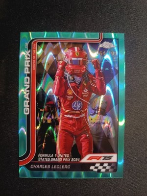 2025 Topps Chrome F1 Charles Leclerc # 140 Aqua Raywave Refractor /199 