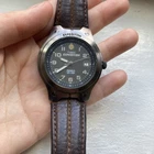 Vintage Timex Expedition Watch Men Silver Tone Indiglo 50M Date Black Dial