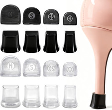 8 Pairs 4 Sizes Heel Protectors for High Heels,U-Shape Anti-Slip Heel Caps f...
