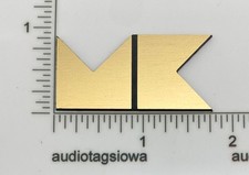 M&K Miller & Kreisel Subwoofer Badge Custom Made Pair Incised Acrylic Self Stick