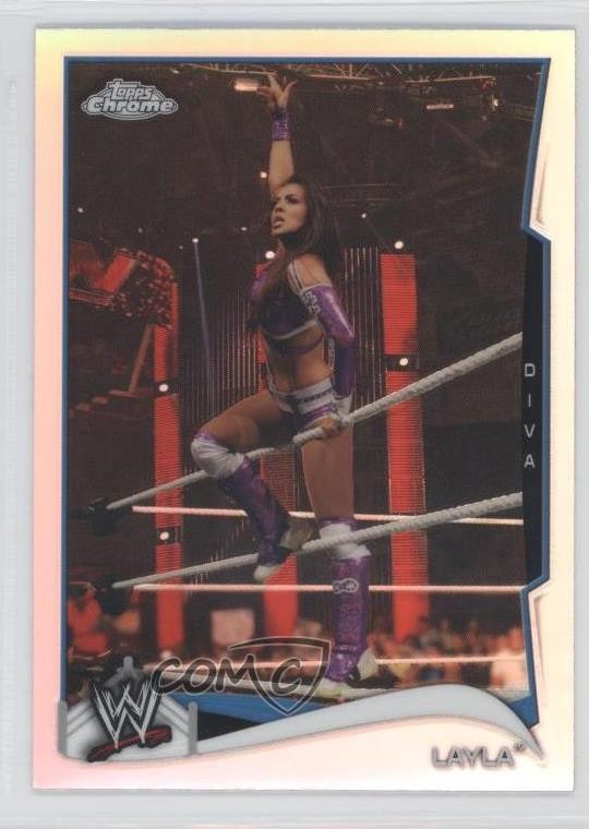 2014 Topps Chrome WWE Refractor Layla #79 8k4