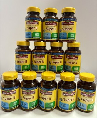 Lot Of 12 Nature Made Super B Complex Vitamins, 160 Softgels Each - Exp 09/2026