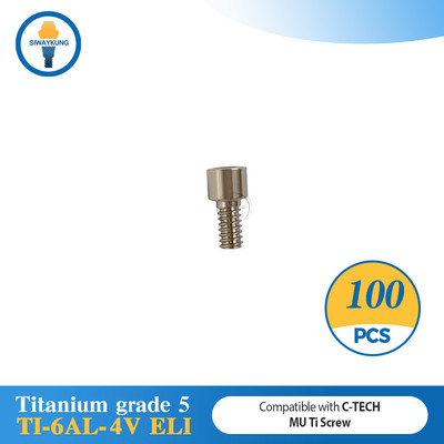 100 pcs C-TECH compatible Multi unit titanium abutment screw