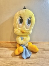 Adorable Vintage 1996 Baby Tweety With Light Blue Blanket Plush 12.5 WB