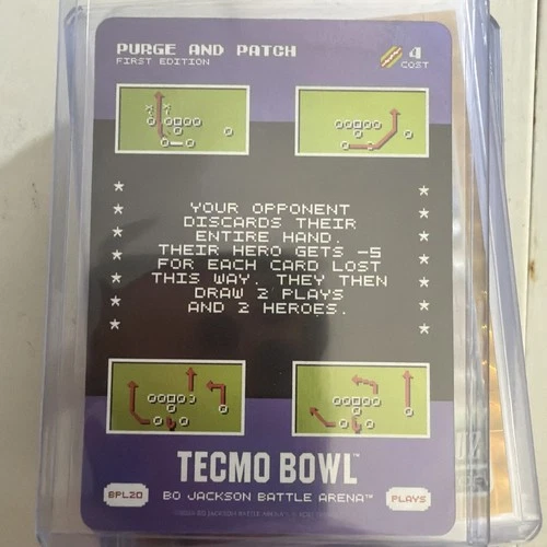 Bo Jackson Battle Arena Tecmo Bowl BPL20 Purge and Patch Bonus Play Case Hit SSP