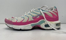Nike Air Max Plus GS White Hyper Pink Blue Force Sneakers Size 7Y