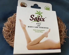 Safix Foot and Body Scrub Pad | 100% Natural Coconut Fiber | & Biodegradable