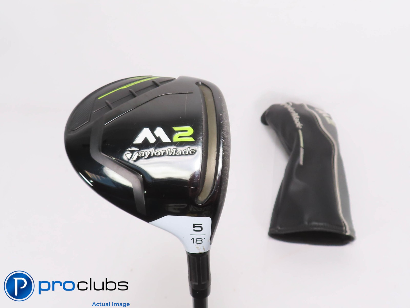 Nice TaylorMade 2017 M2 18* 5 WOOD w/Cover - REAX 55 Regular