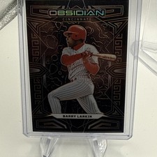 2023 Panini Chronicles Obsidian #23- BARRY LARKIN Orange Electric Etch SP #'d/75