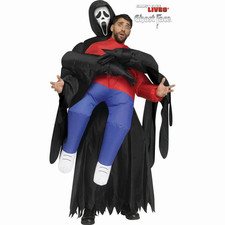 Adults Scream  Ghost Face  Piggyback Inflatable Costume One Size - Fun World