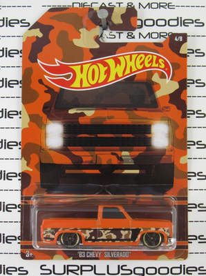 #ad #ad HOT WHEELS 2016 Walmart EXC: Orange Camo Camouflage 1983 #x27;83 CHEVROLET SILVERADO $19.95