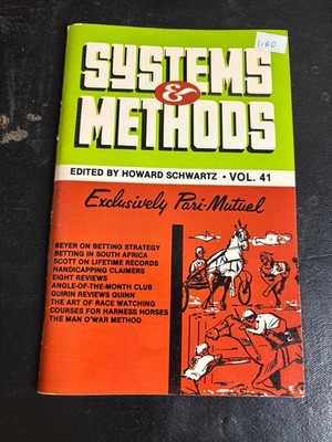 Systems & Methods Vol 41 Howard Schwartz Pari-Mutuel Horse Racing Betting