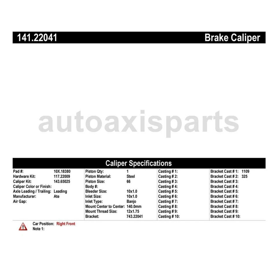 Front Centric Parts Disc Brake Caliper fits 2015-2017 Land Rover Discovery Sport - Image 4 of 4
