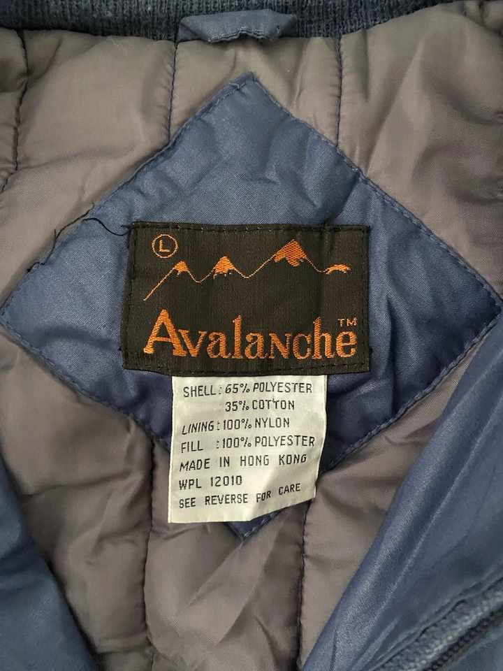 Vintage Jacket Windbreaker Avalanche Men’s Size Large Blue Retro Style - Image 4 of 4