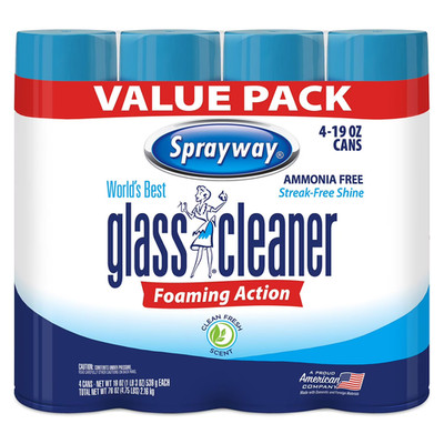 Sprayway Glass Cleaner 19oz Pack of 4 Streak Free Shine