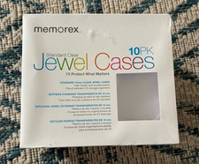 Memorex Standard Clear Plastic CD Jewel Cases, Durable, 10 Pack NEW SEALED