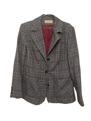 Pendleton Veste Sur Mesure Laine Vierge Gris Taille 18 - Photo 1/3