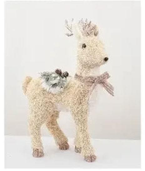 Enchante Cosy Charm Small Reindeer Christmas Decoration
