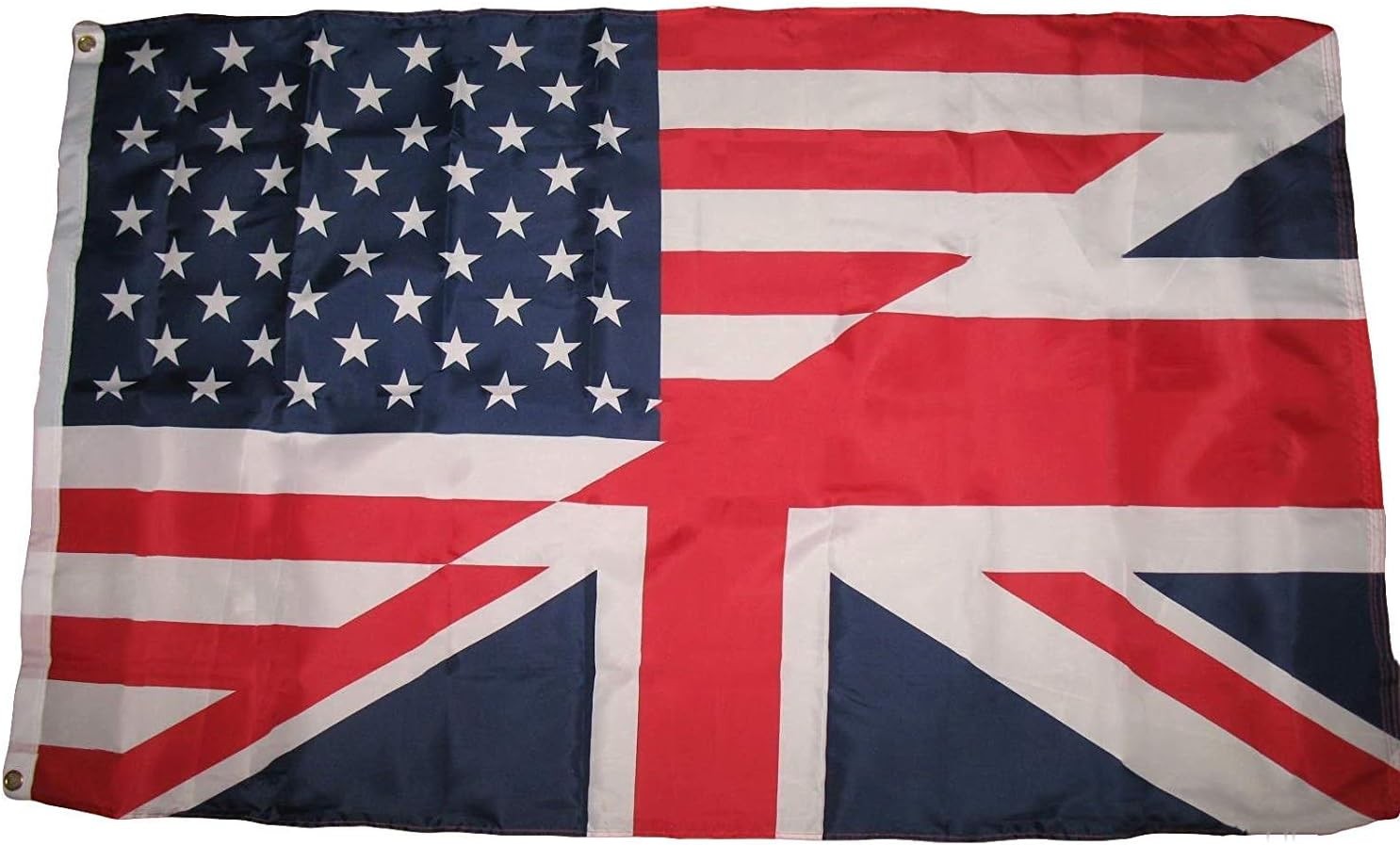 3X5 USA UK Friendship Flag with Union Jack and British Banner  
