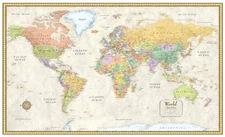 30X50 RMC CLASSIC EDITION WORLD WALL MAP - LAMINATED By Swiftmaps.com BRAND NEW