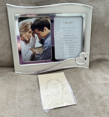 Lenox Forevermore Wedding Invitation 5 X 7 Silver Plate Double Frame New in Box