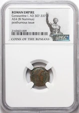 NGC Roman Empire Constantine I, AD 307-337 AE4 (BI Nummus), Posthumous Issue